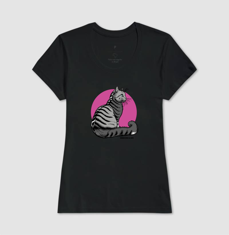 Gato cinza e fundo rosa - Imagem 4