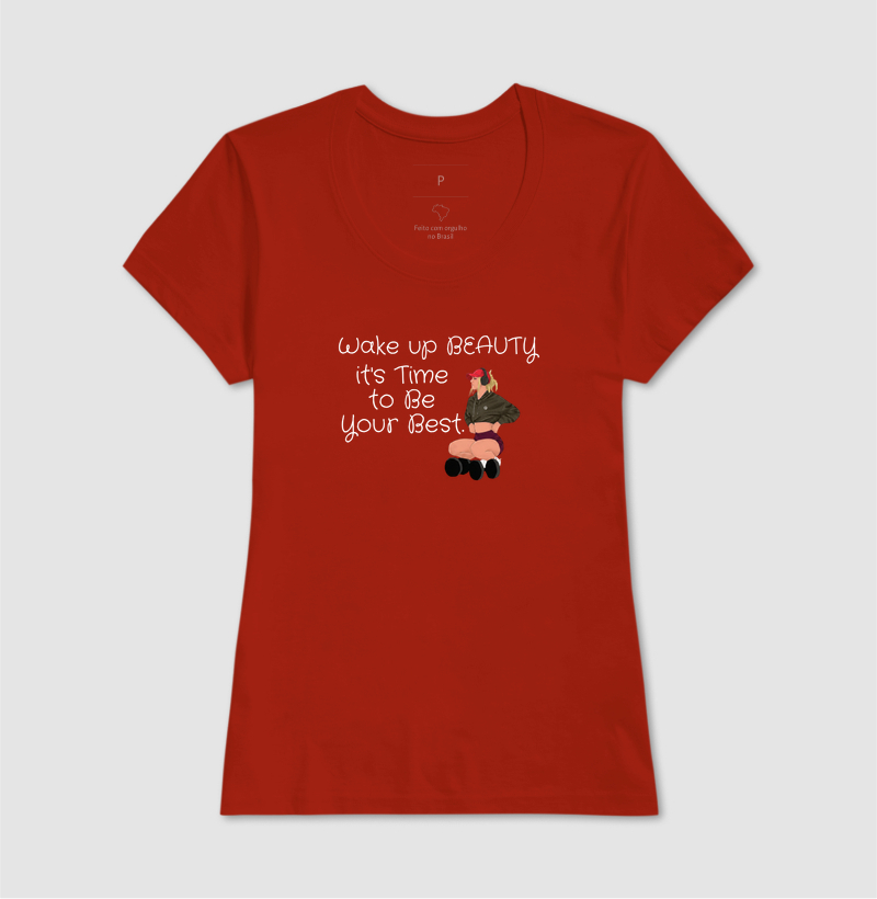 Camiseta 100% Algodão Wake Up Beauty, It's Time to Be Your Best – TRN | Camiseta Fitness  - Imagem 14