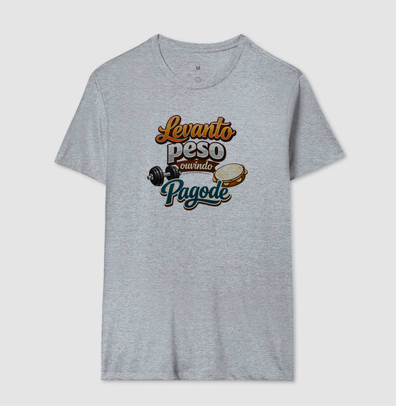 camiseta levanto peso ouvindo pagode - Imagem 8