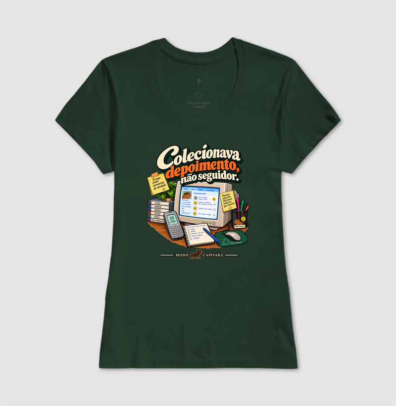 COLECIONAVA DEPOIMENTOS E NÃO SEGUIDORES - Modo Capivara - Camiseta - Imagem 15