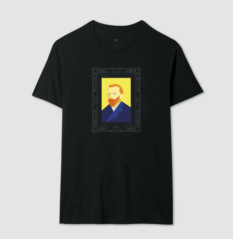 Camiseta Selbstbildnis - Vincent Van Gogh - Edição Moldura - Imagem 4