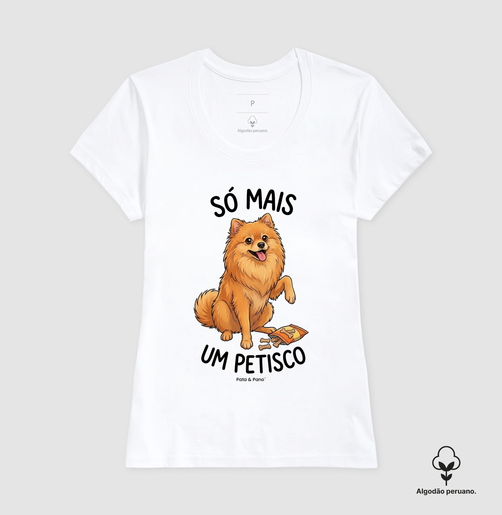 CAMISETA ALGODÃO PERUANO SPITZ ALEMÃO PETISCO - Imagem 3