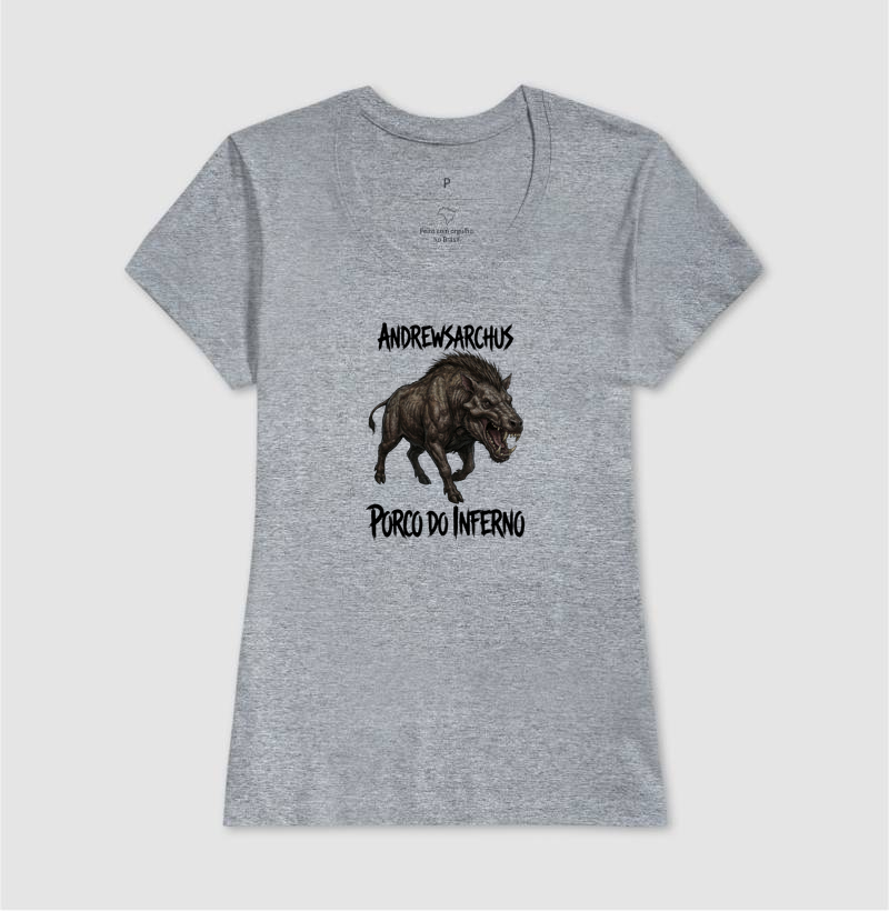  Camiseta Dinossauro Porco Do Inferno Ataque Algodão Premium Dinoloco  - Imagem 5