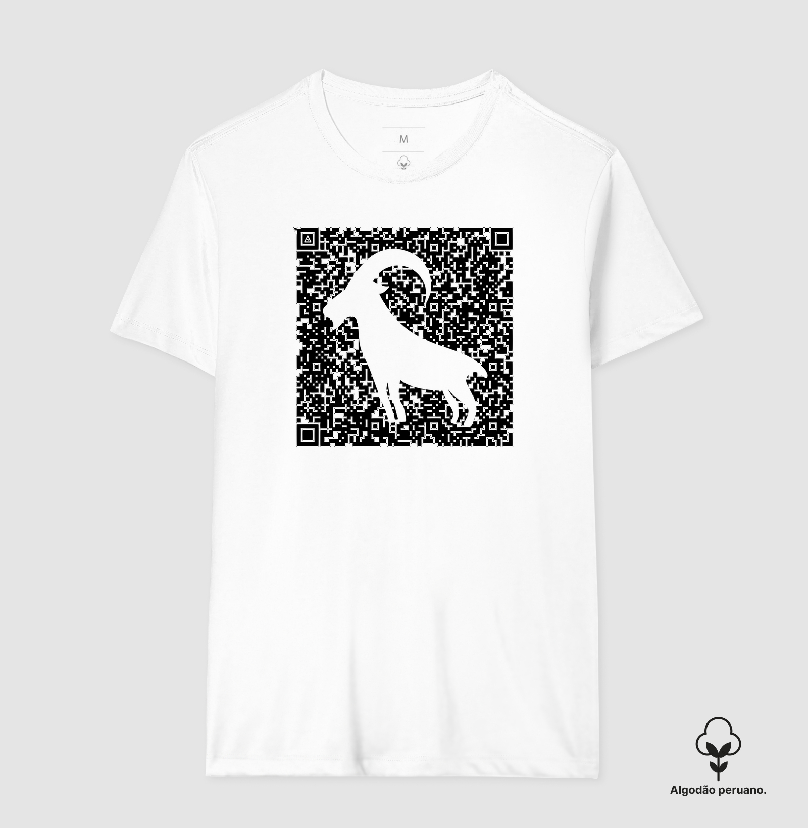 Camiseta QR Bode Algodão Peruano - Mr. GADU - Branca