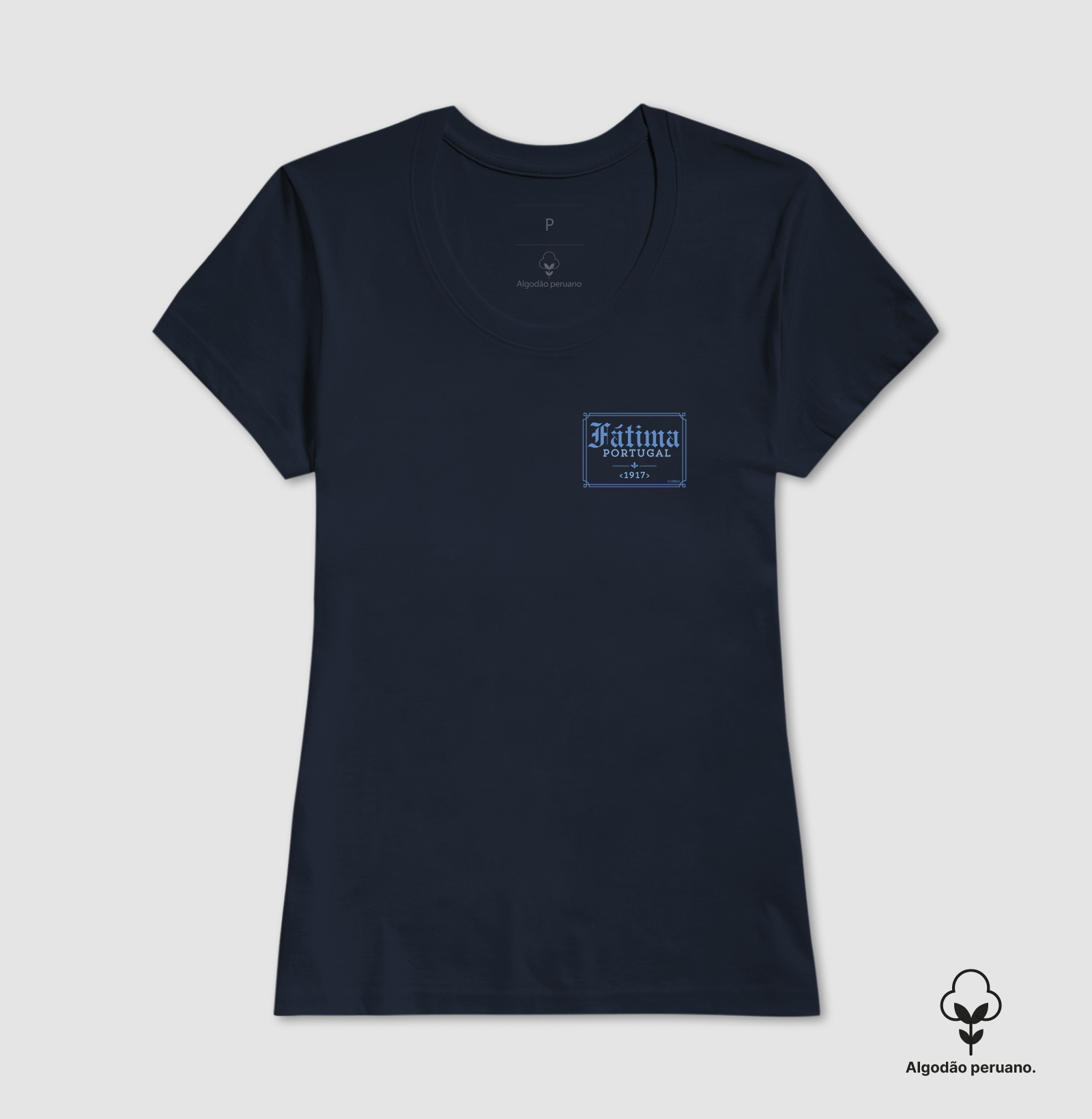 Camiseta Nossa Senhora de Fátima (logo azul claro) - Imagem 3