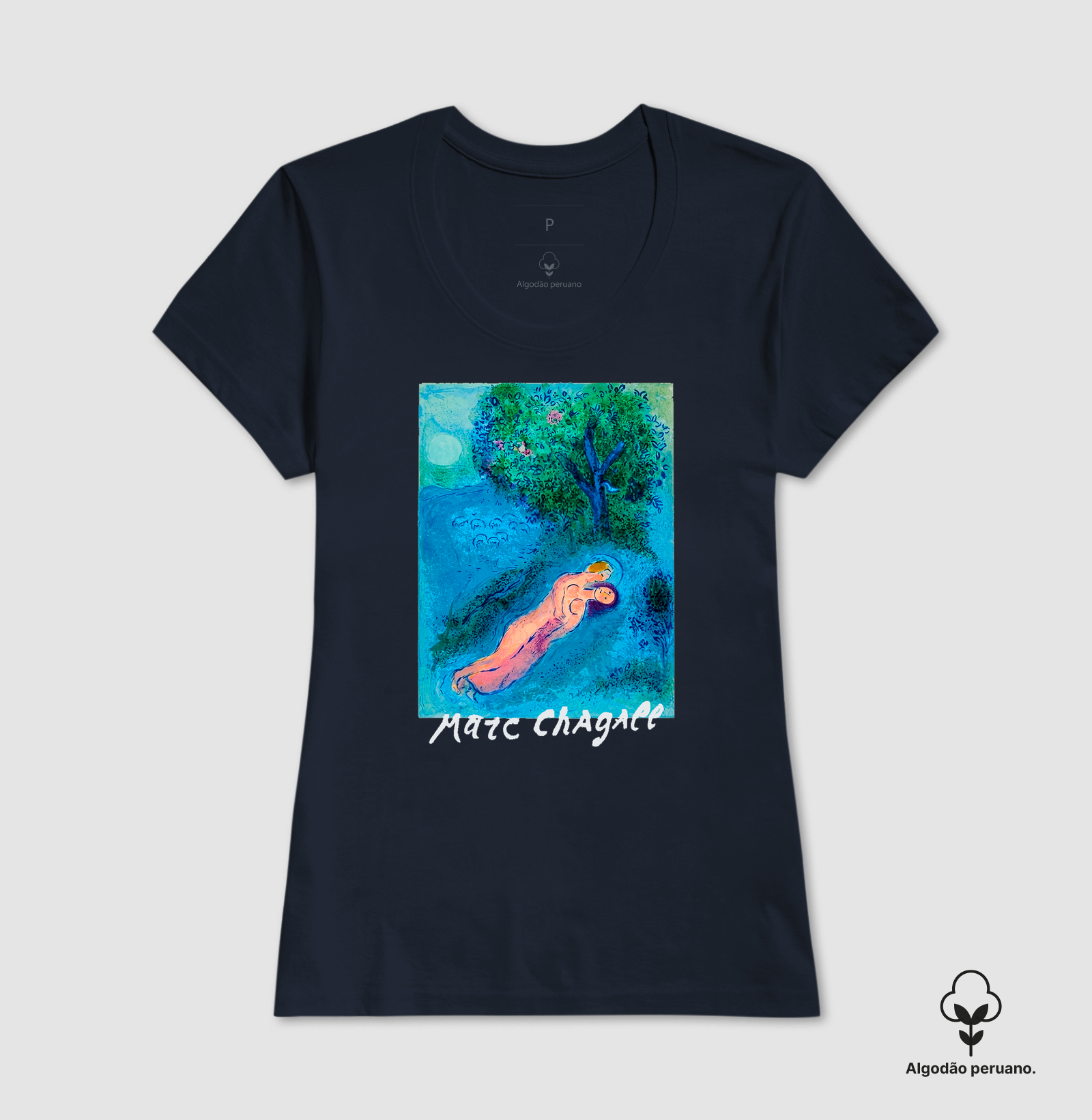 Camiseta Marc Chagall Dáfnis E Cloé Algodão Peruano  - Imagem 4