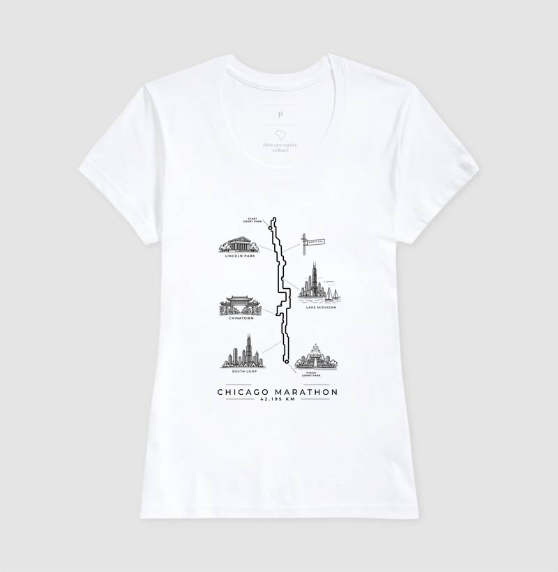 Camiseta Maratona - Percurso Maratona de Chicago - Imagem 5
