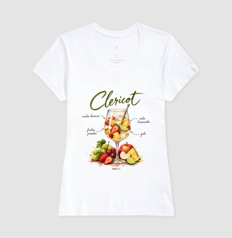 Camiseta Clericot – Drink com Vinho Branco e Frutas - Imagem 5