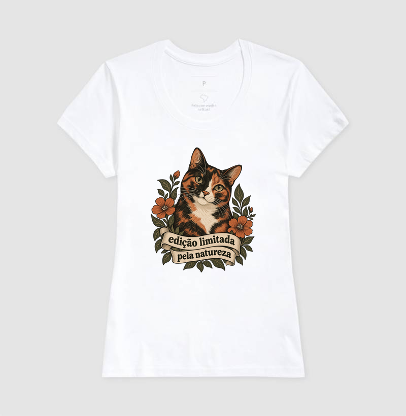 Camiseta Gata Tricolor "edição limitada pela natureza" | Pelo & Pano - Imagem 5