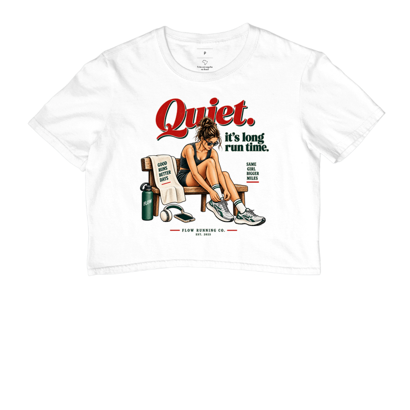 Cropped Corrida - Quiet, It's Long Run Time - Imagem 3