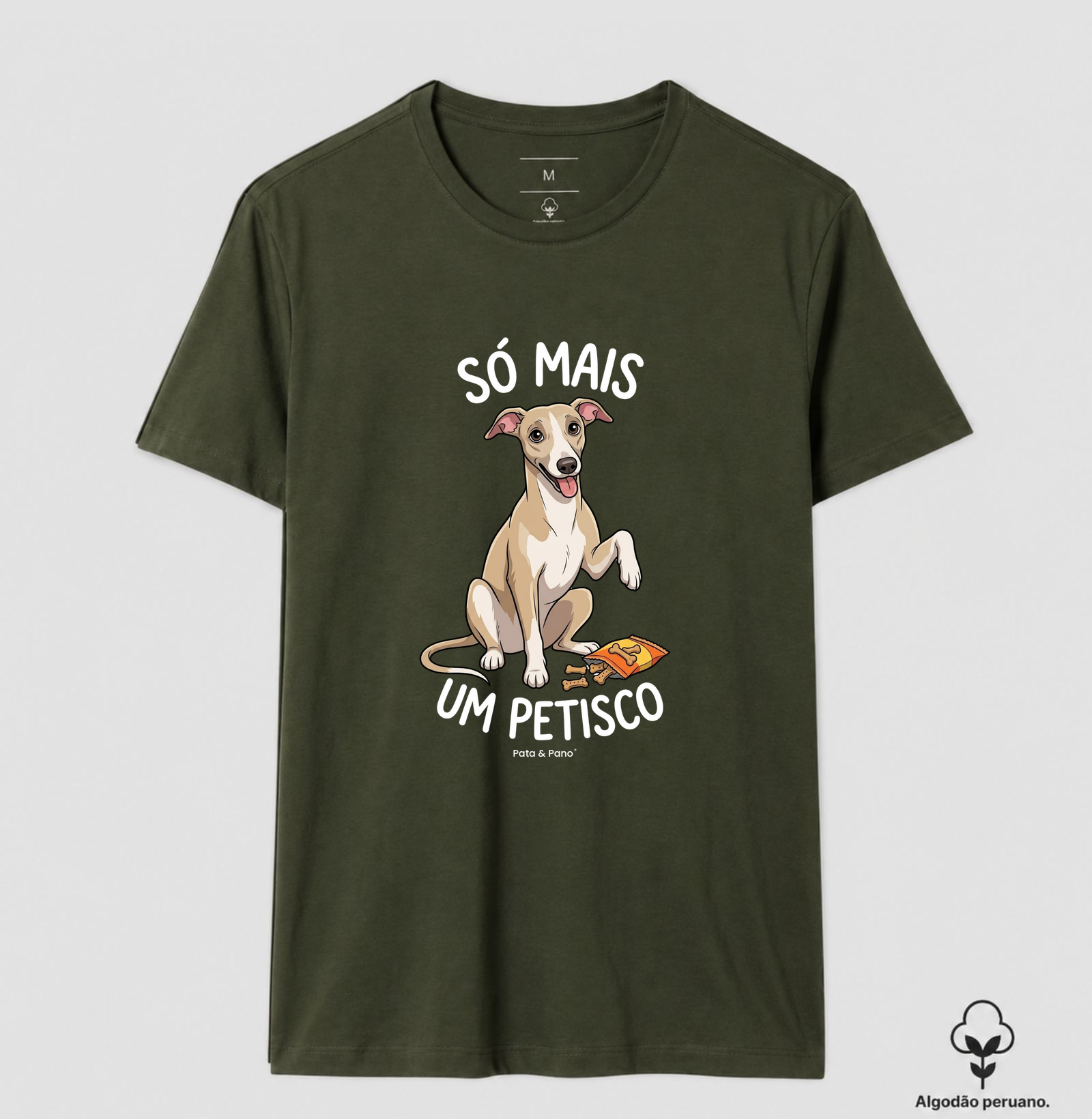 CAMISETA ALGODÃO PERUANO WHIPPET GALGO PETISCO - Imagem 9