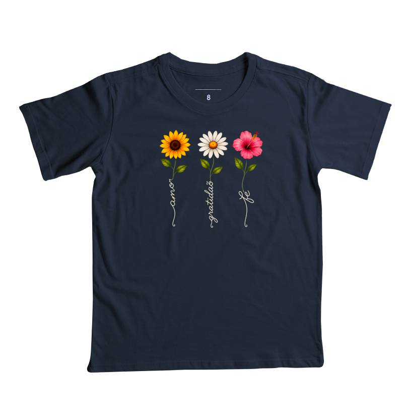 Camiseta Floresça com amor, fé e gratidão. - Imagem 3