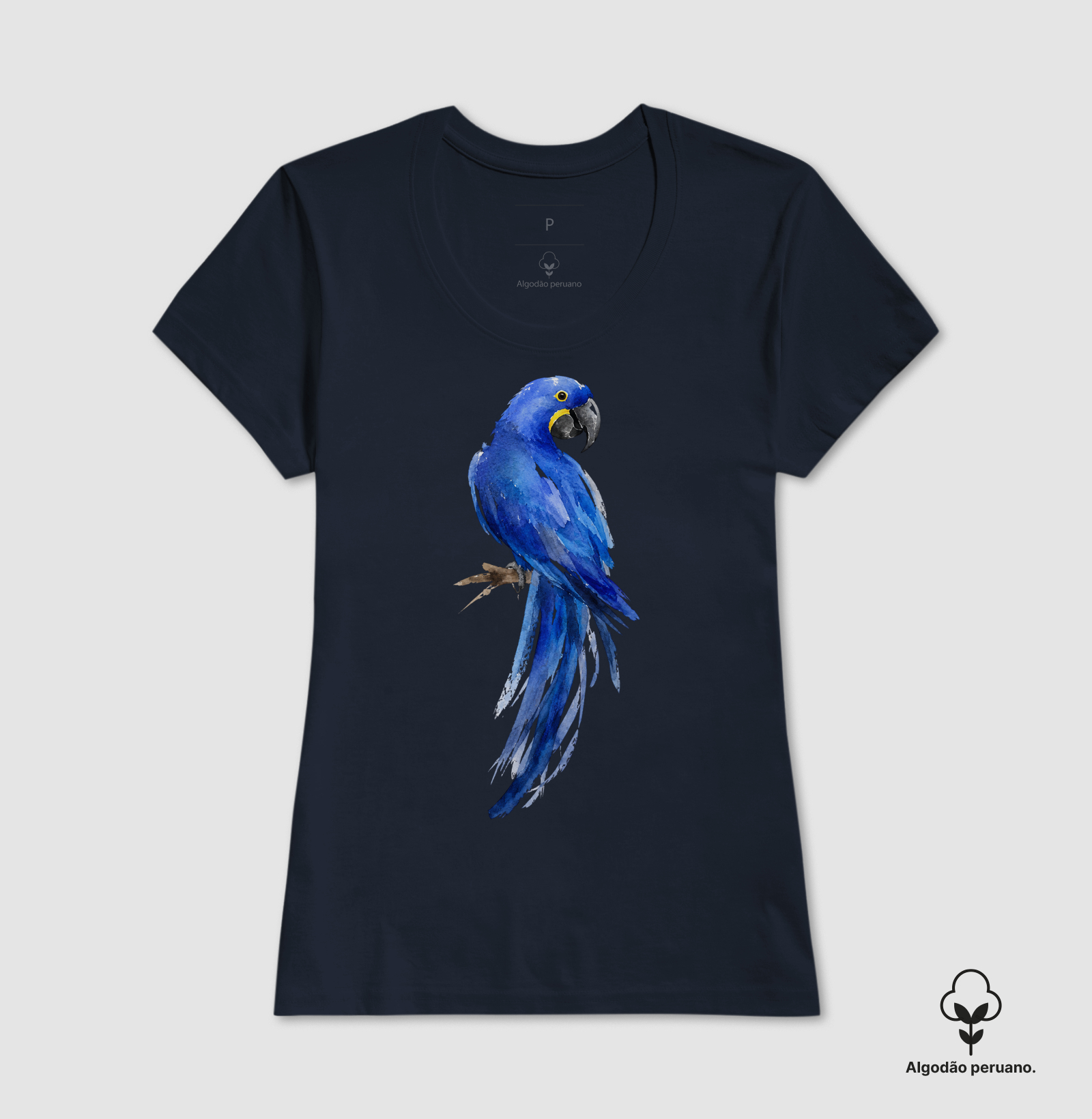 Camiseta Arara-Azul – Aves do Brasil Algodão Peruano - Imagem 9