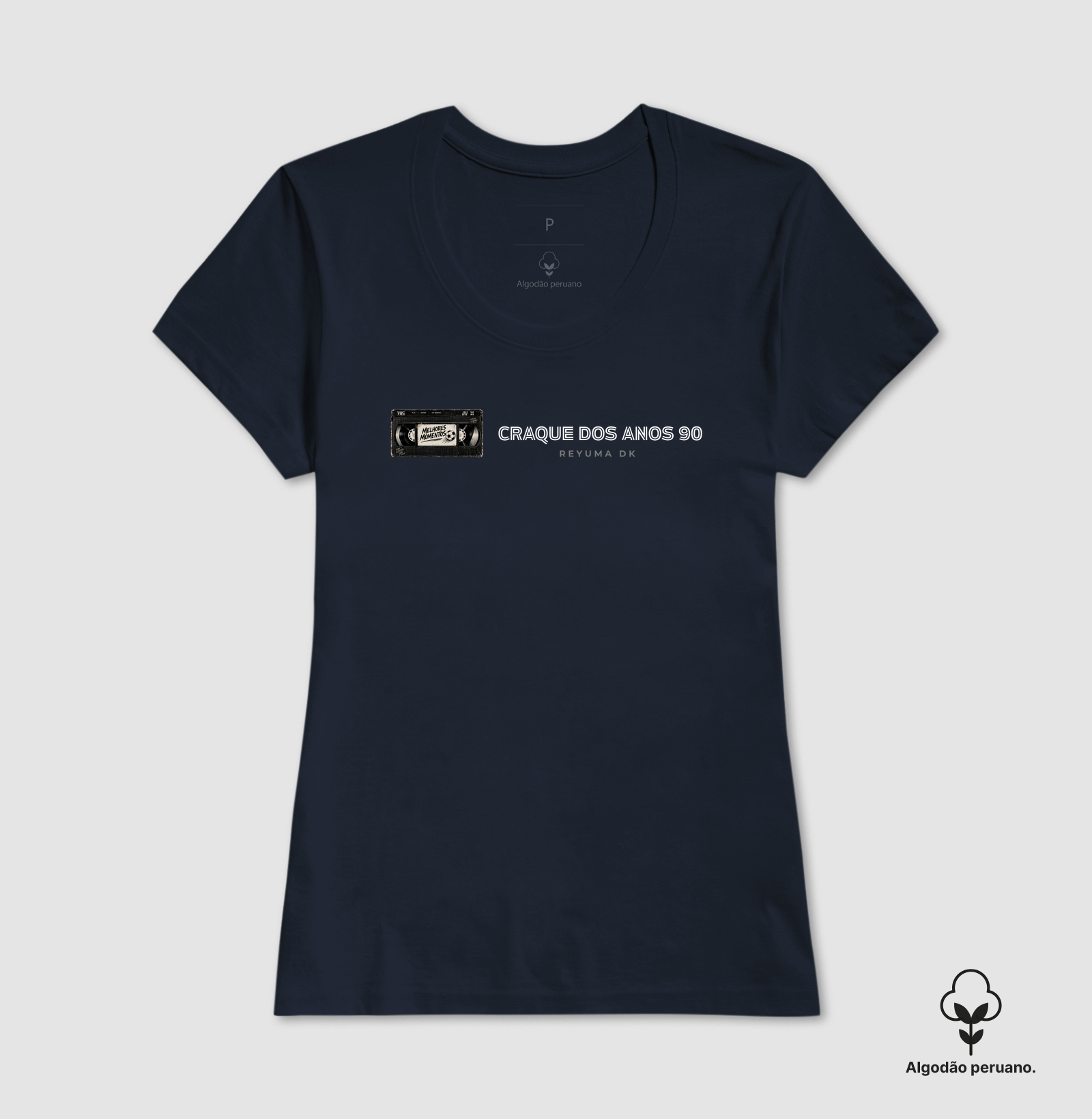 Camiseta Masculina, Feminina, Babylook e Unissex de Algodão Peruano Futebol "Craque dos anos 90"  - Imagem 7