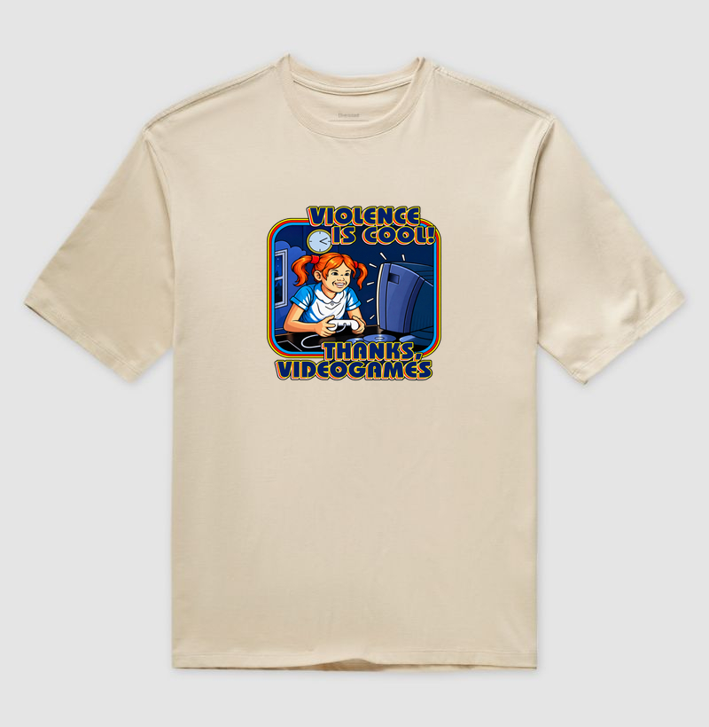Camiseta Oversized "GTA 6 Thanks Video Games" - Imagem 3