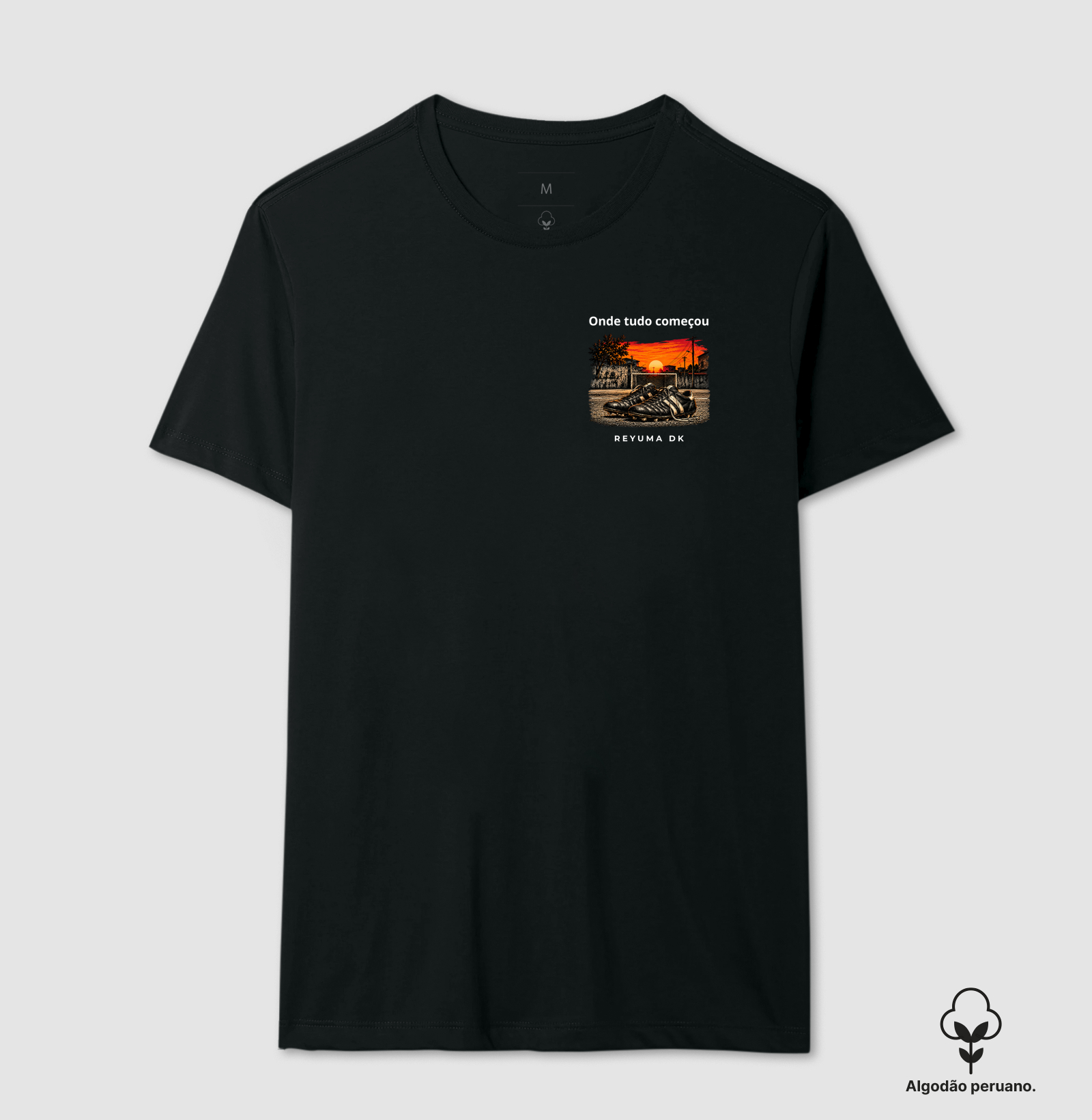 "Onde tudo começou" - Futebol - Camiseta Algodão Peruano Masculina, Feminina e Babylook - Imagem 12
