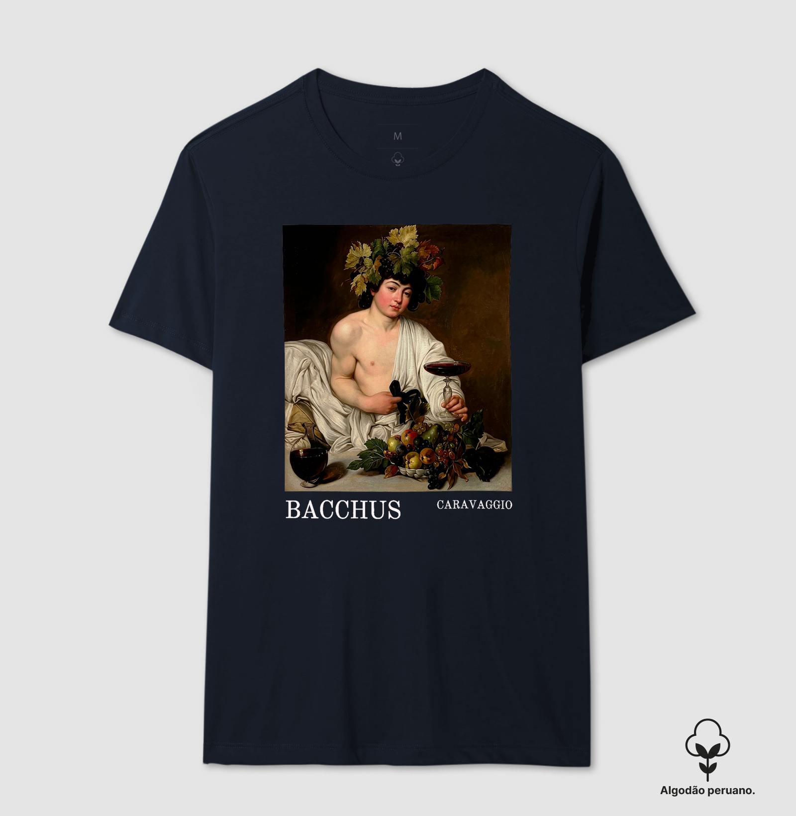 Camiseta Caravaggio Bacchus 100% Algodão Premium  - Imagem 6