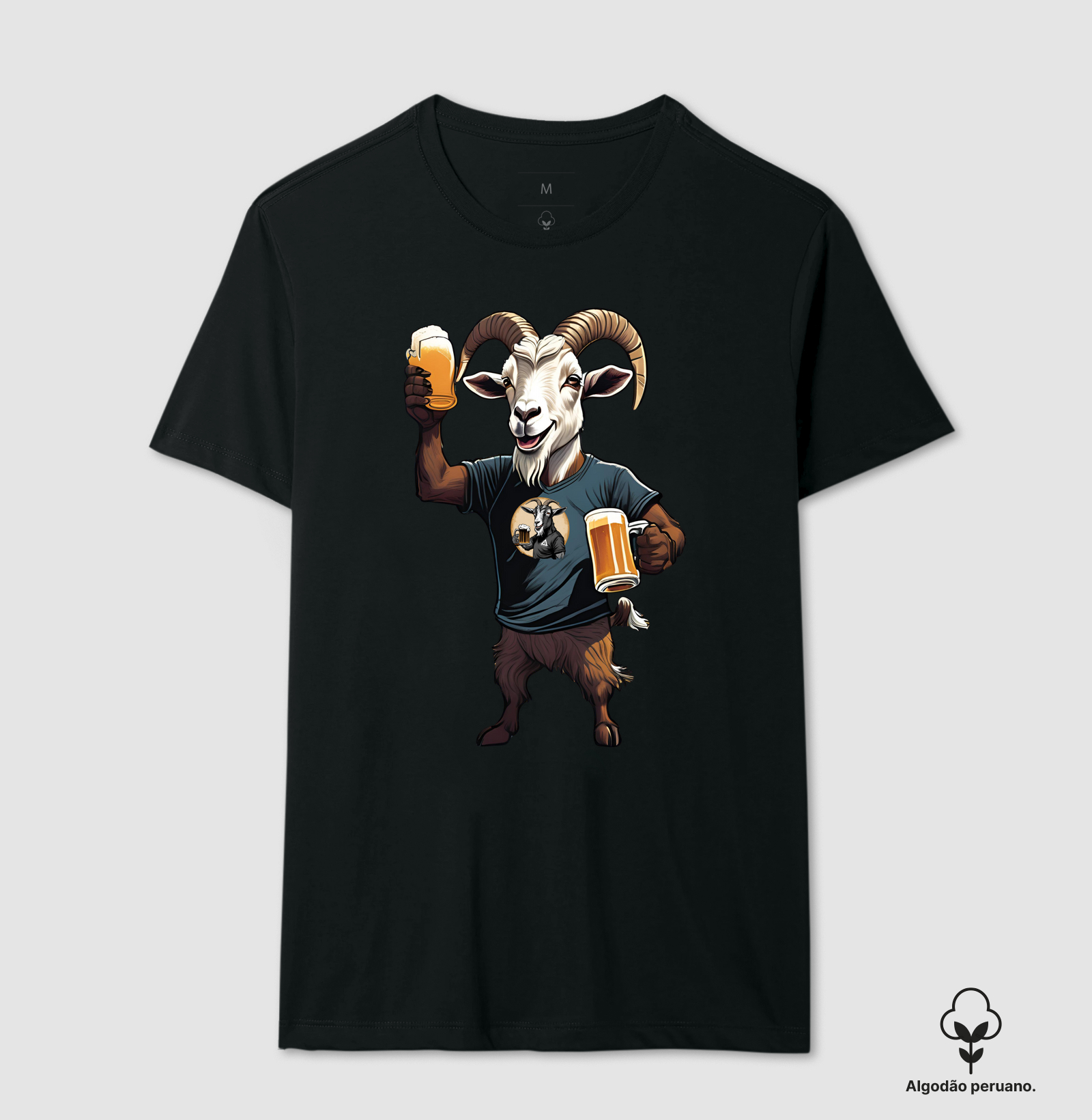 Camiseta Bode Cervejeiro 12 Algodão Peruano - Mr. GADU
