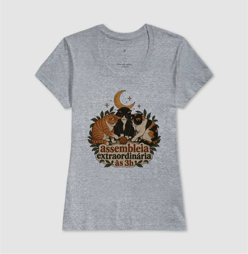 Camiseta Vários Gatos "assembleia extraordinária às 3h" | Pelo & Pano - Imagem 9