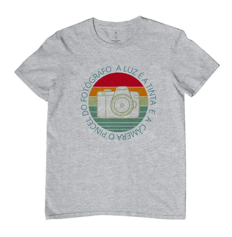Camiseta feminina a luz é a tinta - Imagem 8