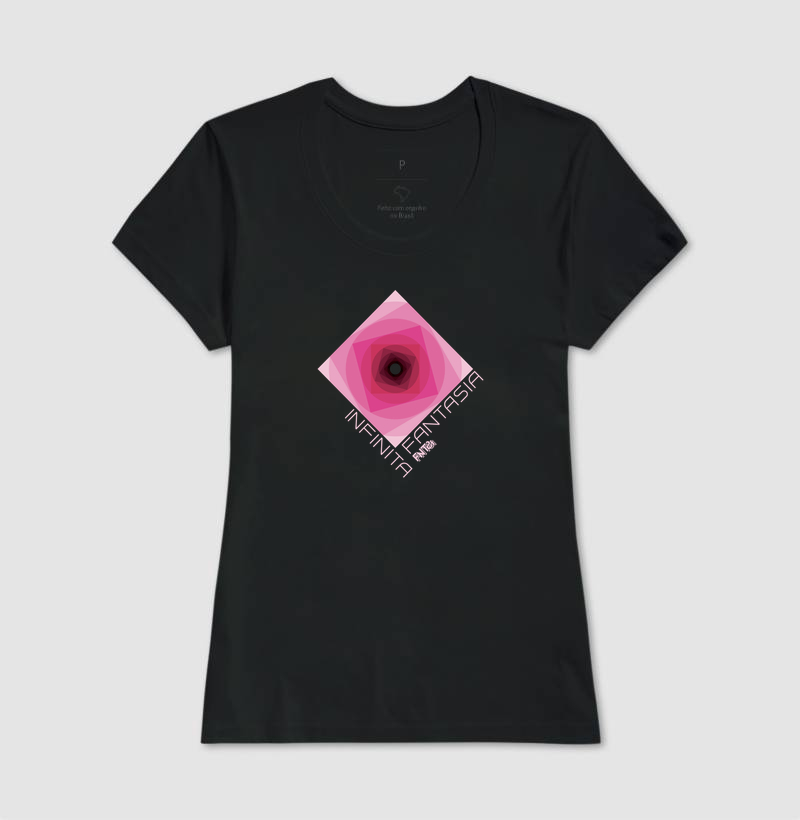 T-SHIRT "INFINITA FANTASIA" / MAGENTA ESTAMPA MÉDIA