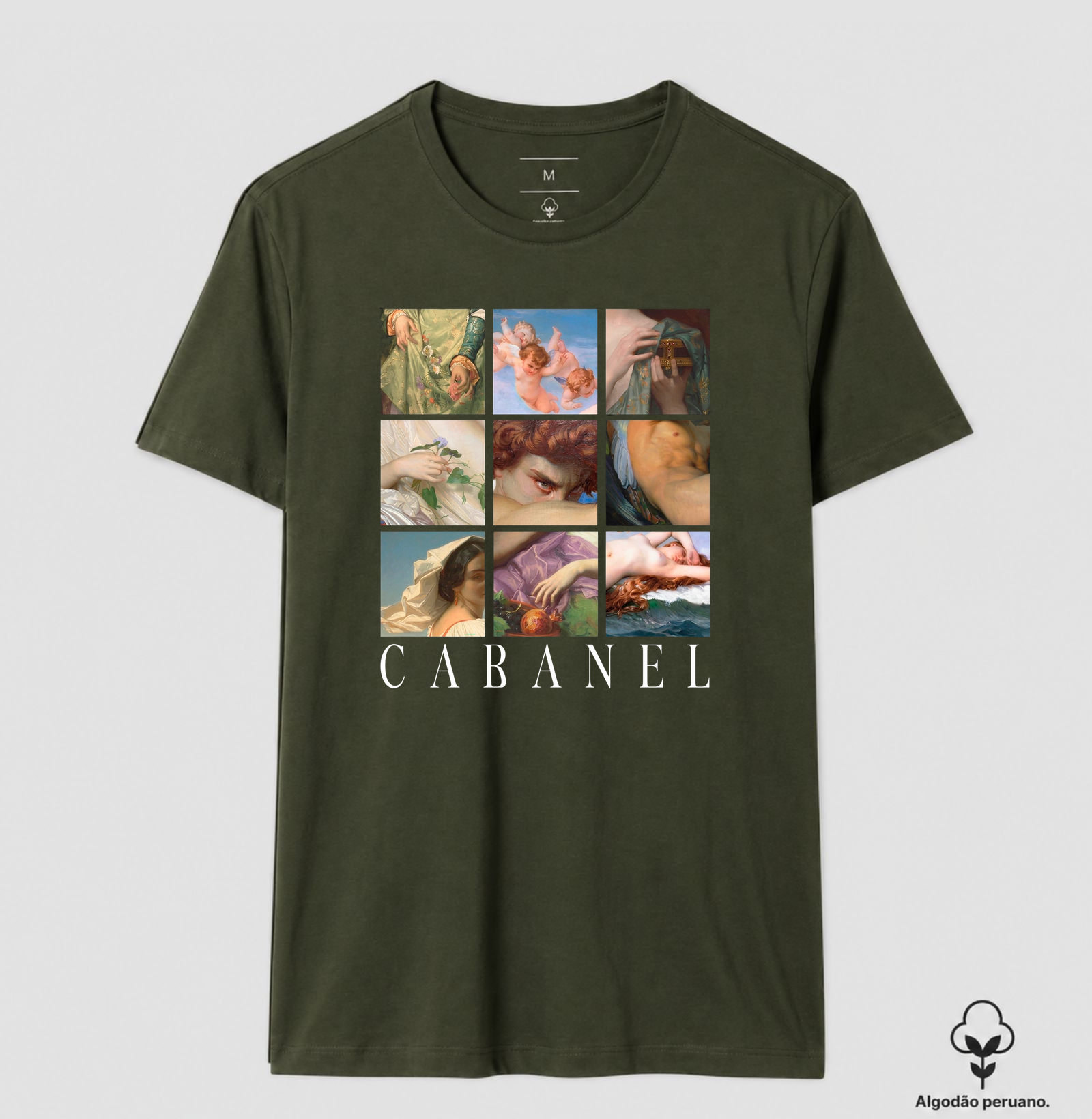  Camiseta Mosaico Alexandre Cabanel Arte Clássica Algodão Premium Tanguis - Imagem 5