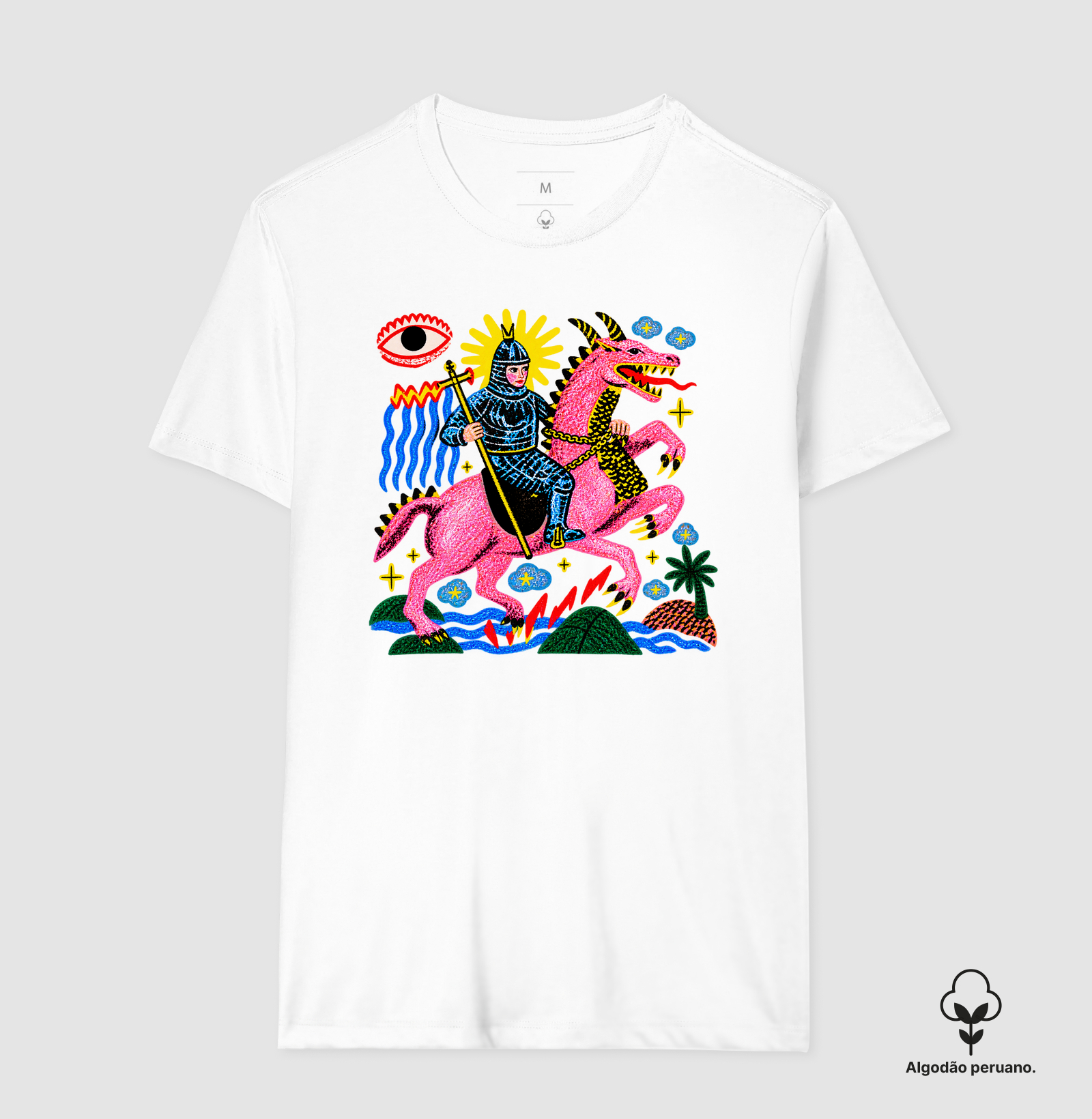 Camiseta Algodão Peruano O Toque do Cavaleiro e o Dragão - Imagem 7
