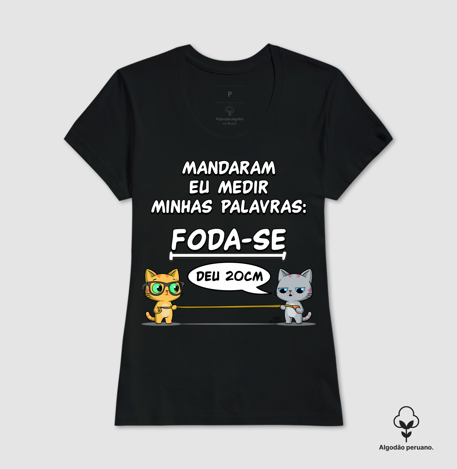 Camiseta Gato Sincero Medir Palavras - Imagem 2