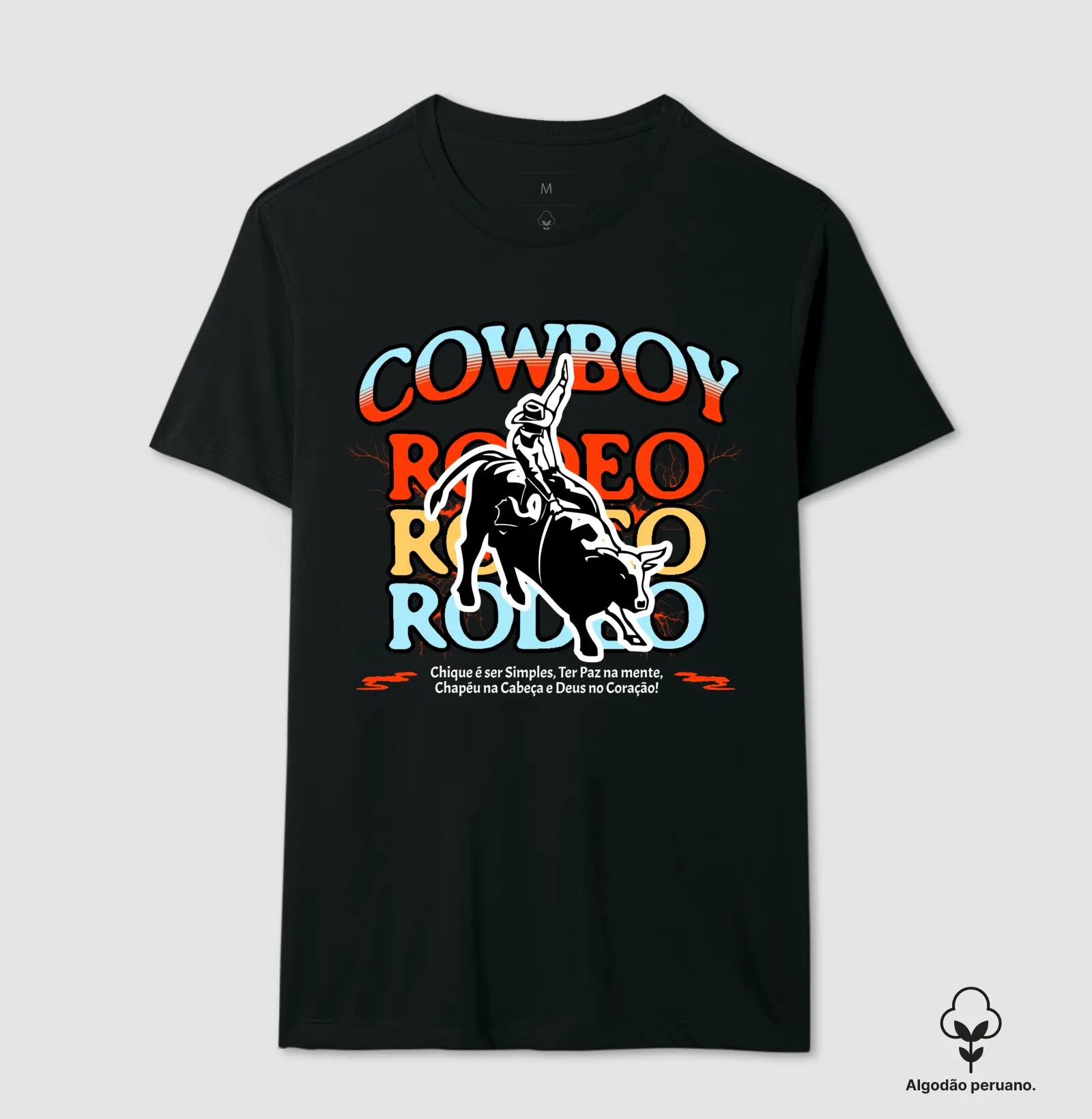Camiseta Algodão Peruano Cowboy Rodeo - Imagem 2