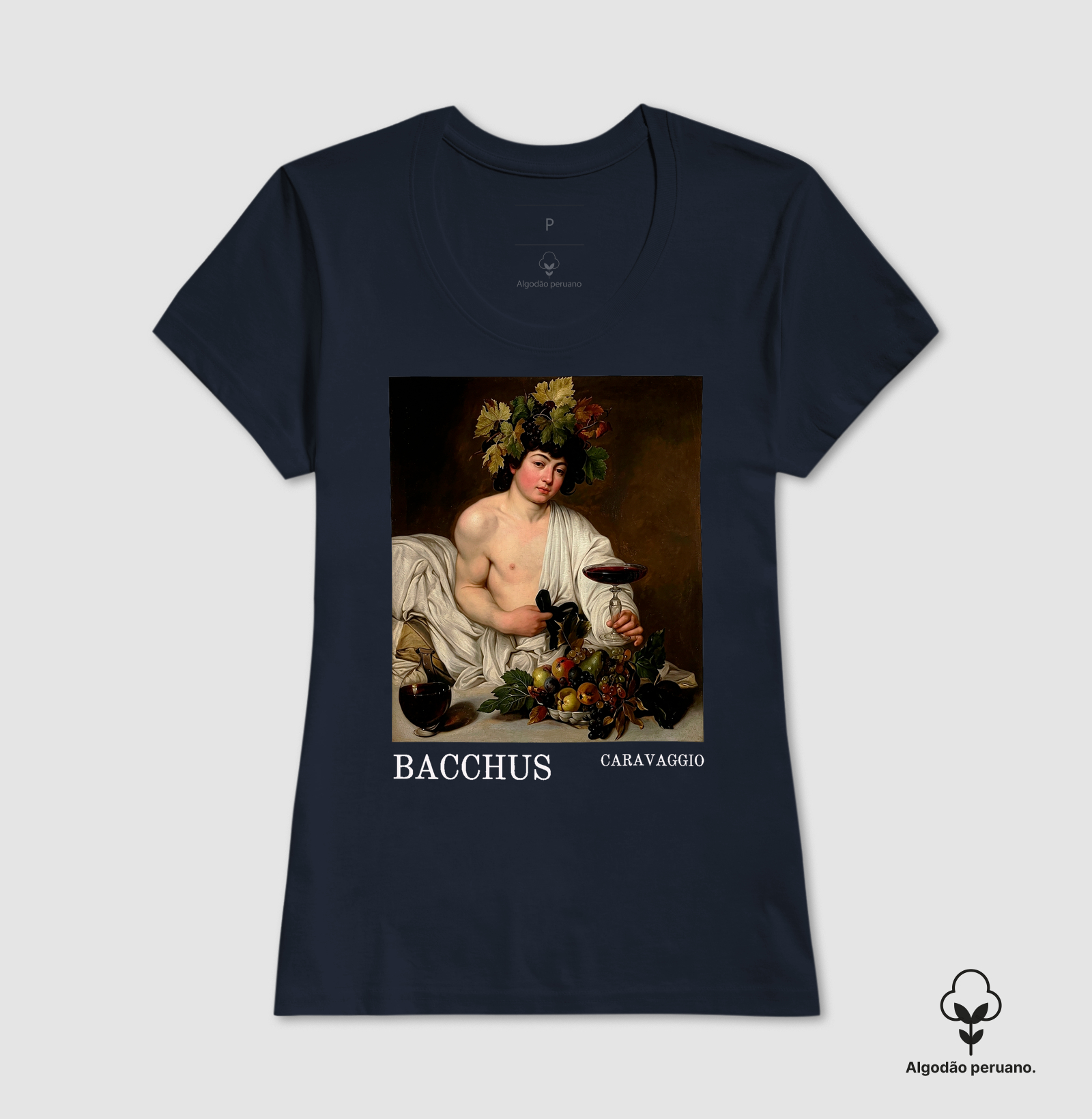 Camiseta Caravaggio Bacchus 100% Algodão Premium  - Imagem 2