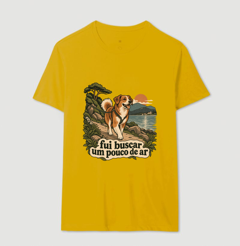 Camiseta Cachorro Natureza "fui buscar um pouco de ar" | Pelo & Pano - Imagem 14