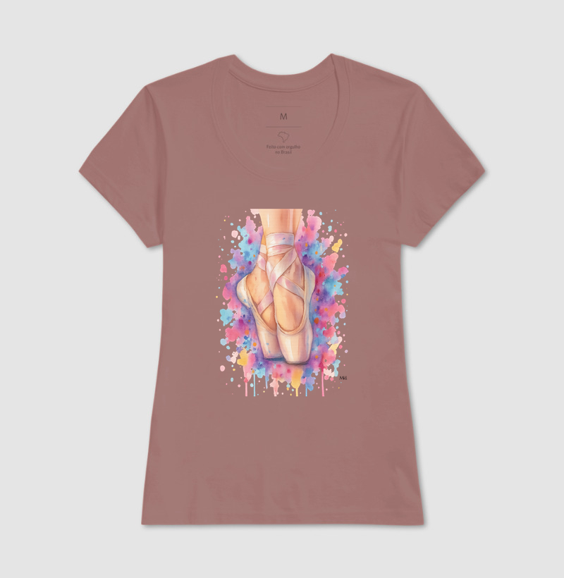 Camiseta Algodão Premium - Bailarina Aquarela  - Imagem 17