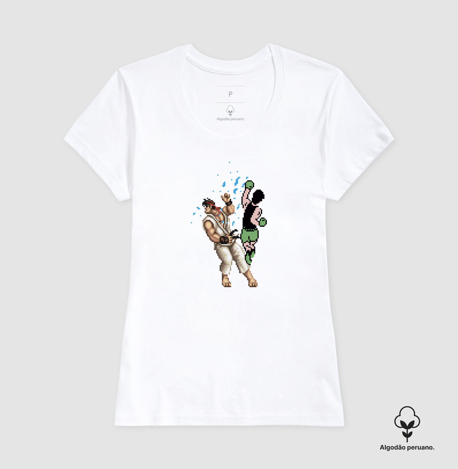 Camiseta Algodão Peruano Luta de Pixel - Ryu - Imagem 7