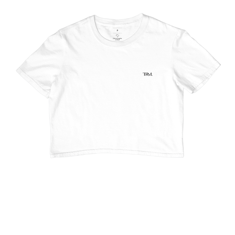 Cropped Feminino Branco com Logo Preta TRM Timeless - Imagem 5