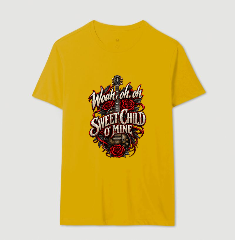 Camiseta Rock Sweet Child O’ Mine – Guitarra e Rosas - Imagem 14