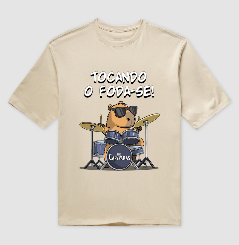 Camiseta Capivara Tocando o Foda-se - Imagem 3