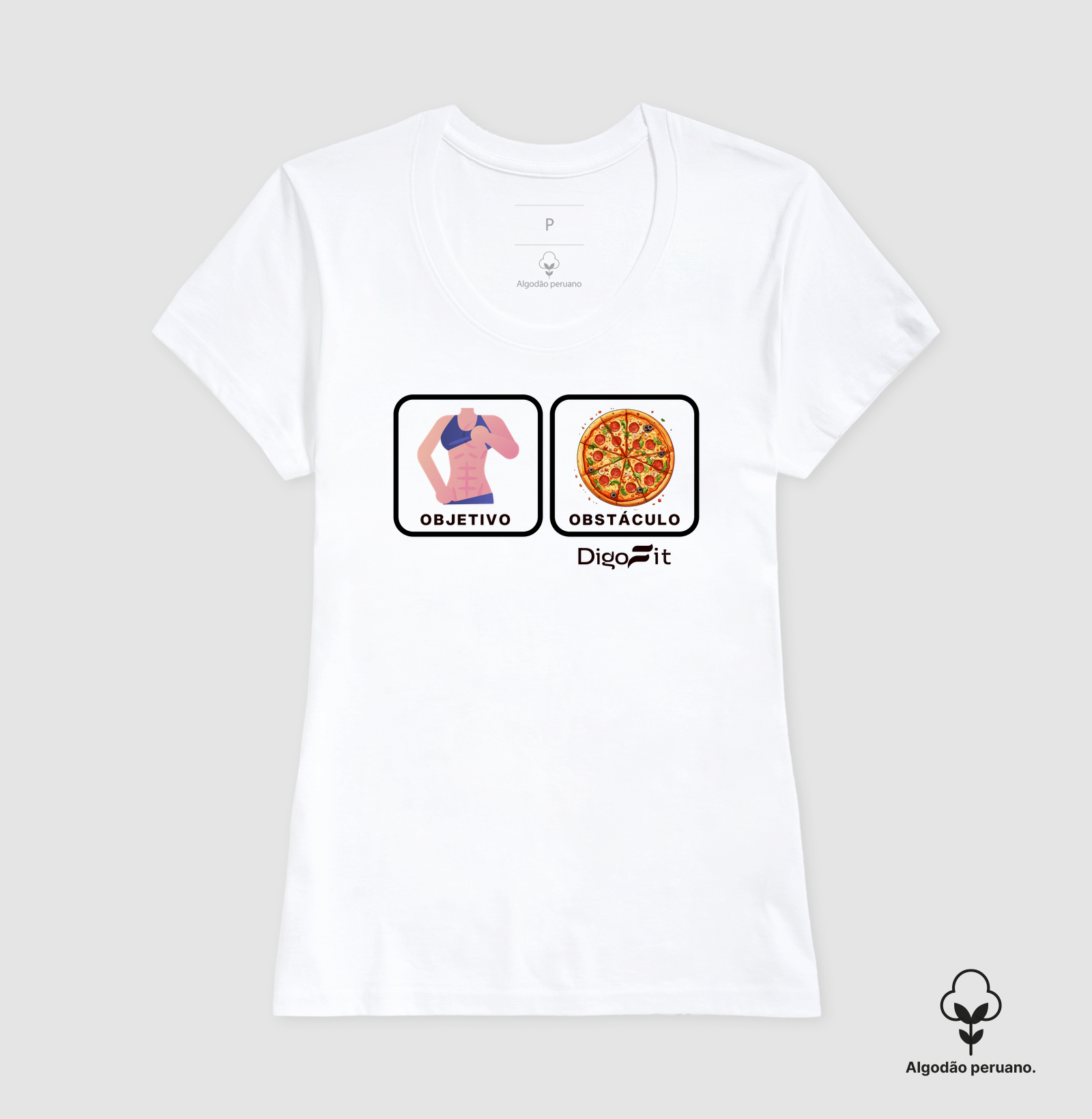 CAMISETA ALGODÃO PERUANO ACADEMIA OBJETIVO X OBSTÁCULO - Imagem 4
