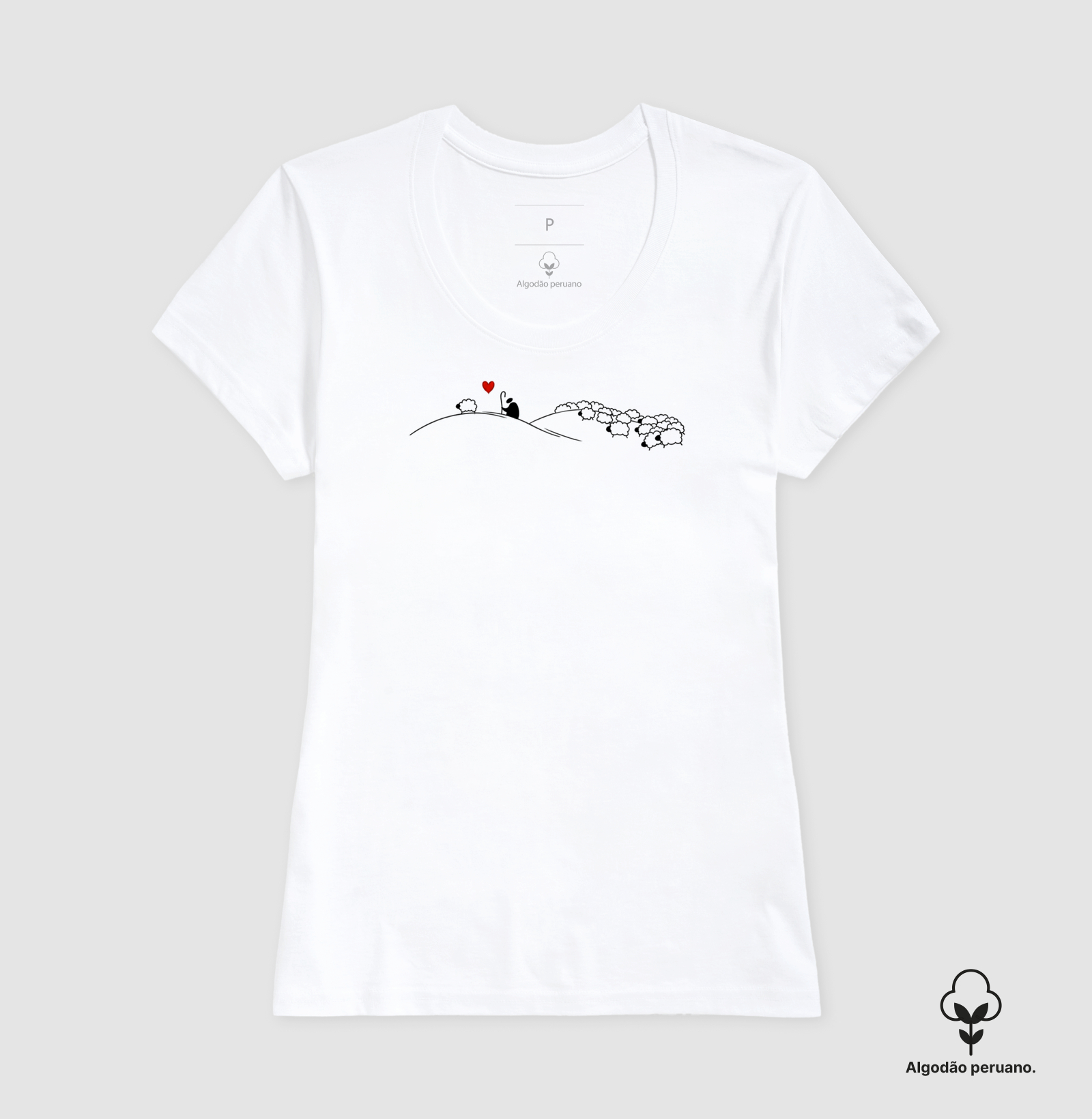 Camiseta O Bom Pastor — Algodão Peruano - Imagem 2
