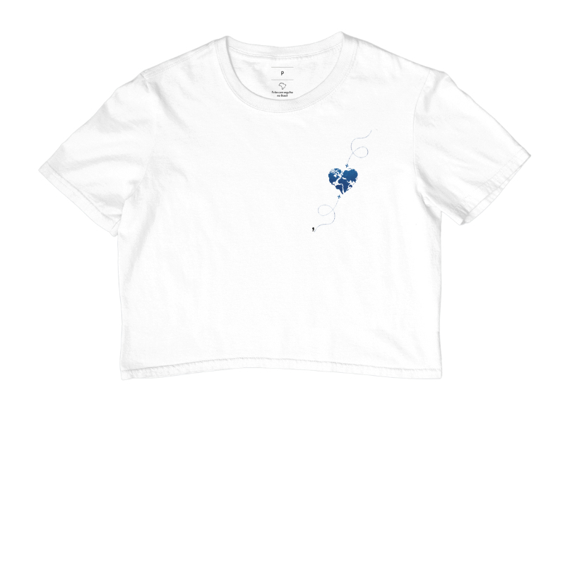 Camiseta Mapa Mundi Coracao Dourado | Amor pelo Mundo Viagem | Excursionista - Imagem 3