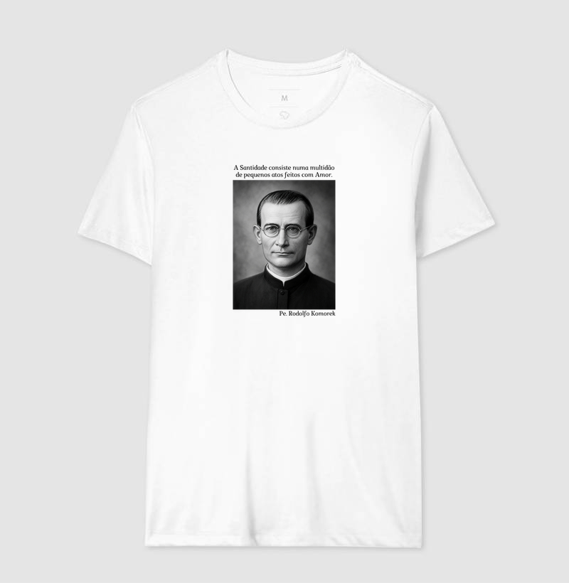 Camiseta Pe. Rodolfo Komorek (Preto e Branco) - Imagem 4