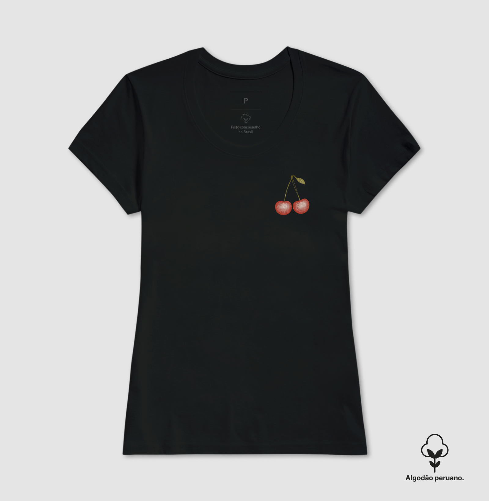 Camiseta Algodão Peruano Cherry - Imagem 4