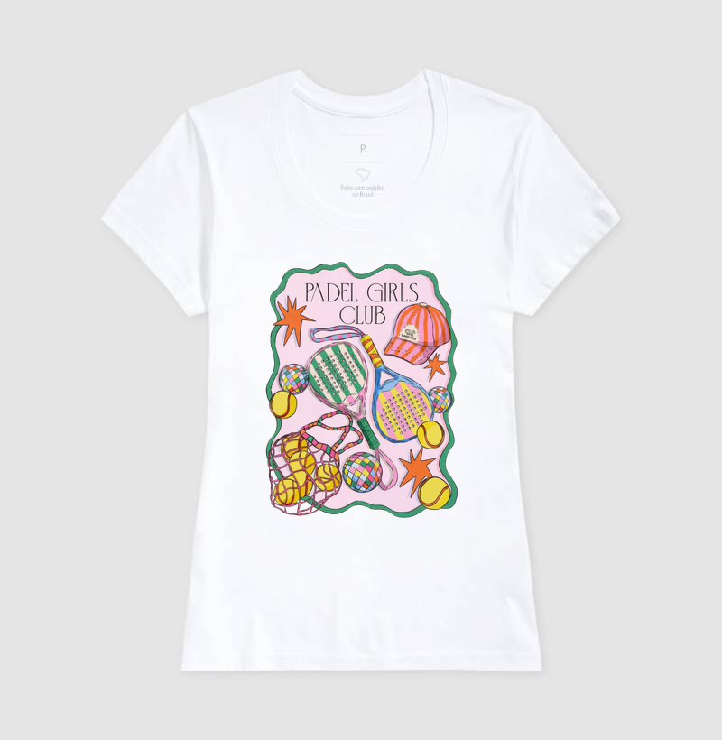 Camiseta Feminina Padel Girls Club Retrô - Imagem 3