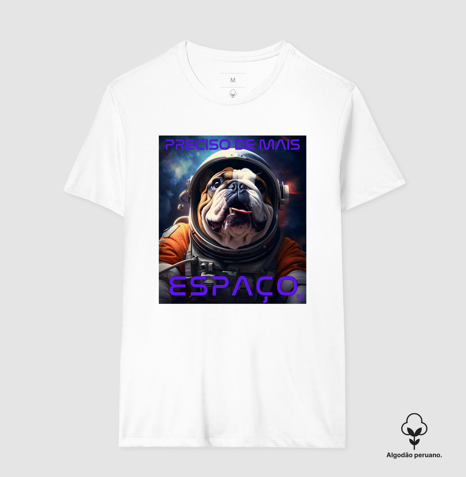 Camiseta Premium Bulldog Inglês "Mais Espaço"
