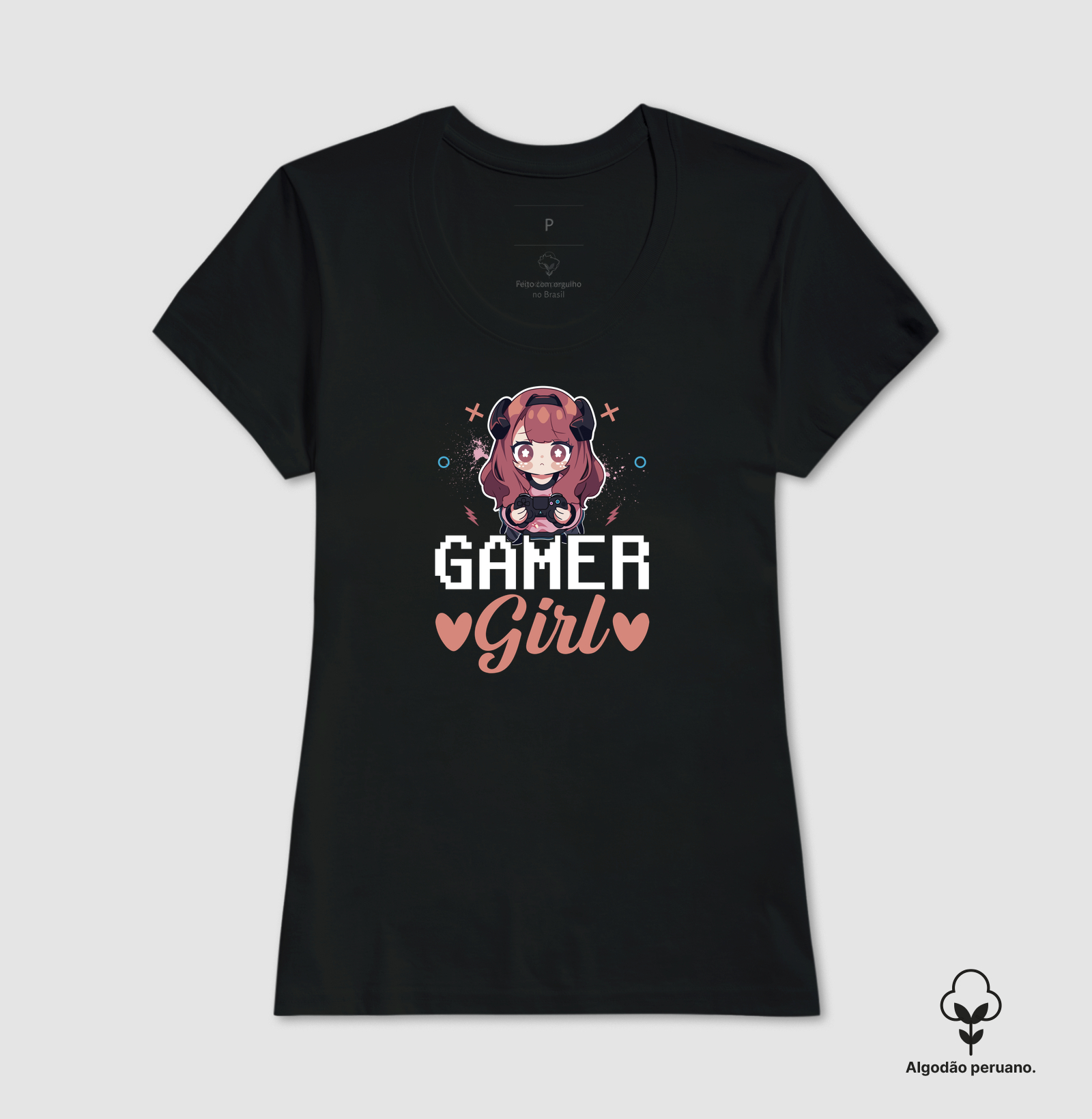 Camiseta Algodão Peruano Gamer Girl - Imagem 3