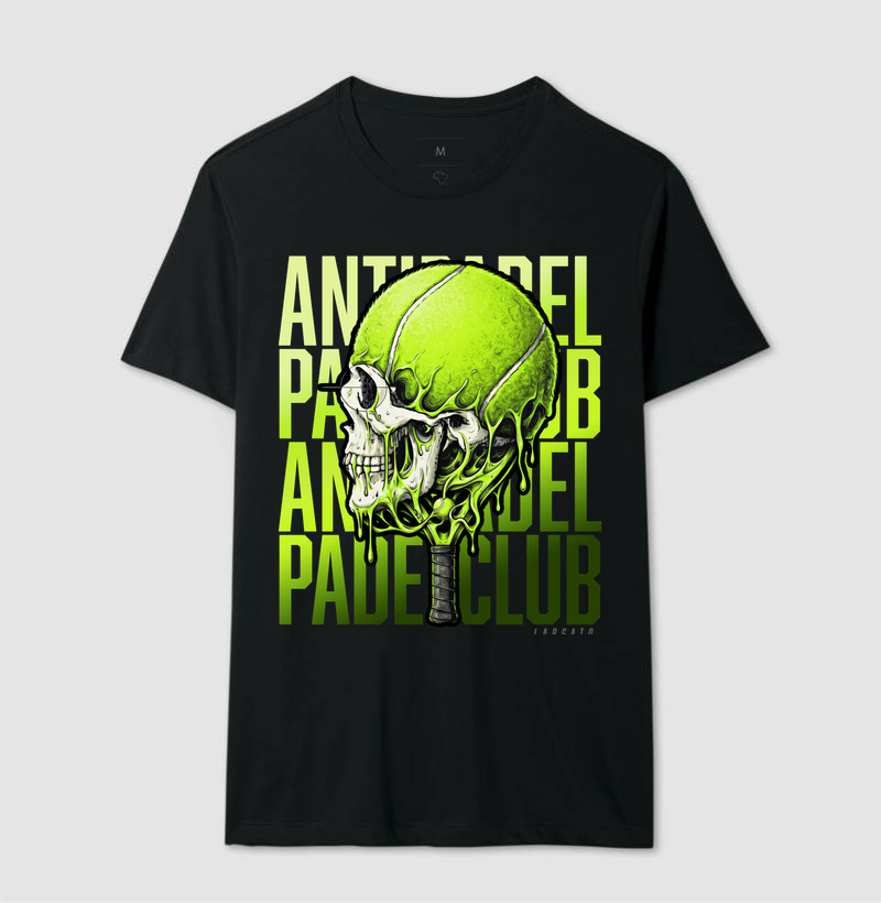 Camiseta Anti-Padel Caveira Verde - Imagem 2