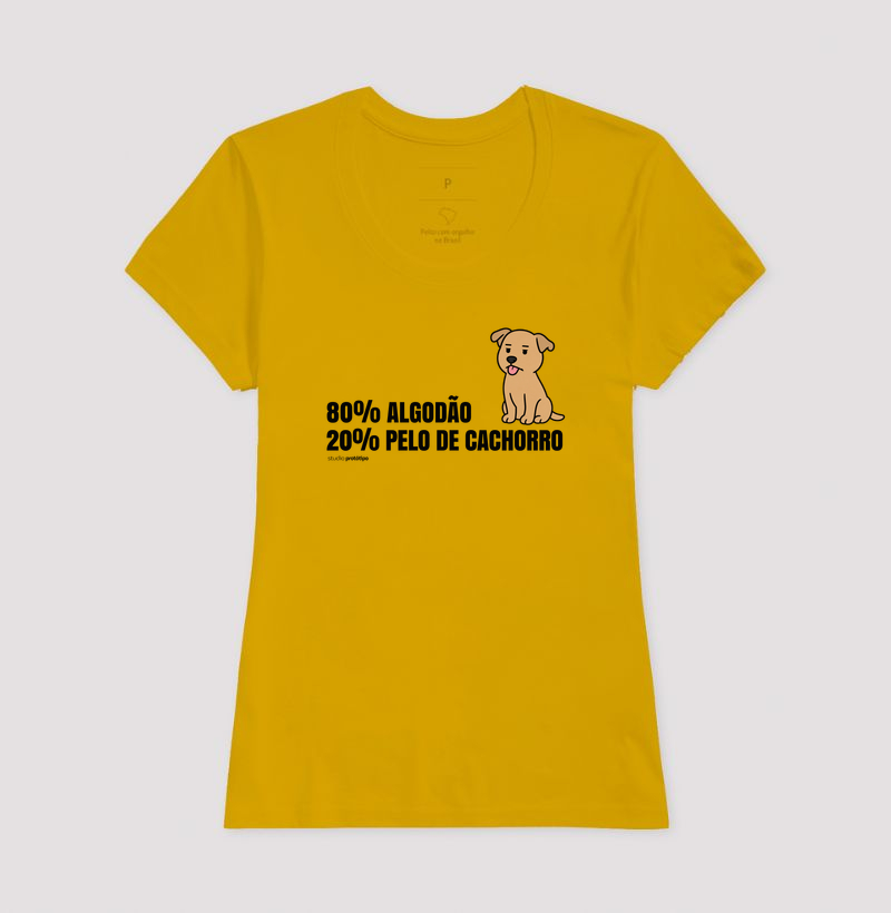Camiseta 80% Algodão 20% Pelo de Cachorro - Imagem 15