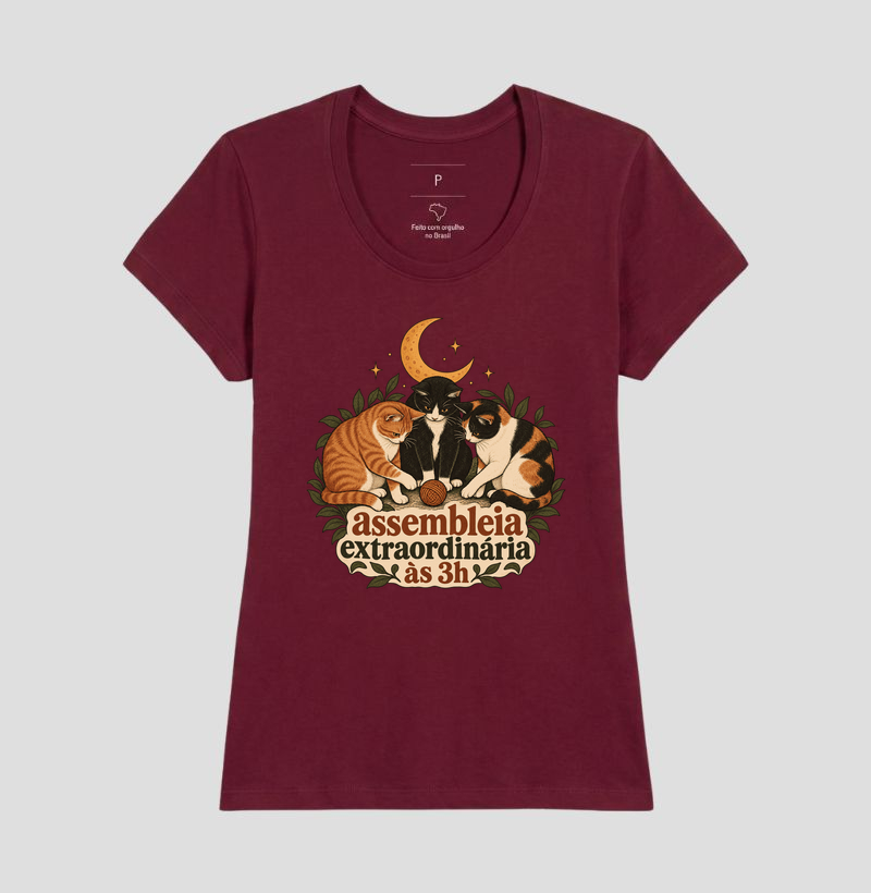 Camiseta Vários Gatos "assembleia extraordinária às 3h" | Pelo & Pano - Imagem 19