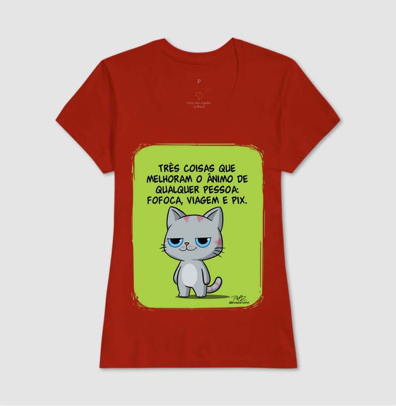 Camiseta Gato Sincero Fofoca Viagem e Pix - Imagem 11