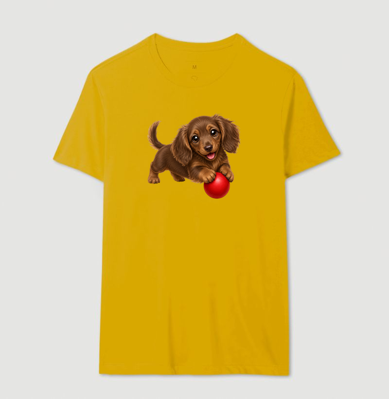 Dachshund Pelo Longo Marrom - Desenho Animado - Imagem 14