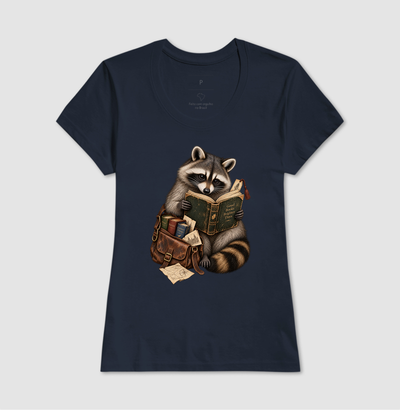 Camiseta Guaxinim Leitor - Imagem 7